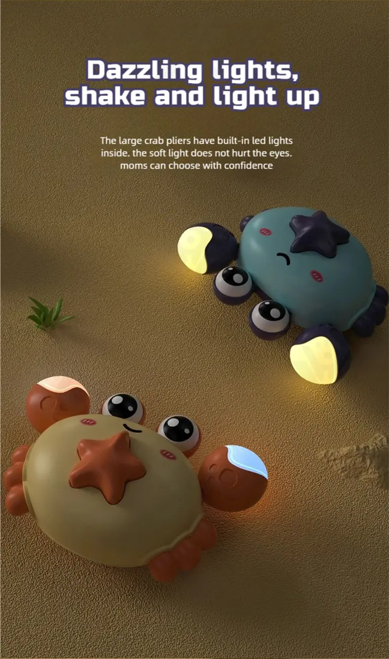 Press Activated Crab, LED Lights (TB-4963163) — illustrated product details, panel 4