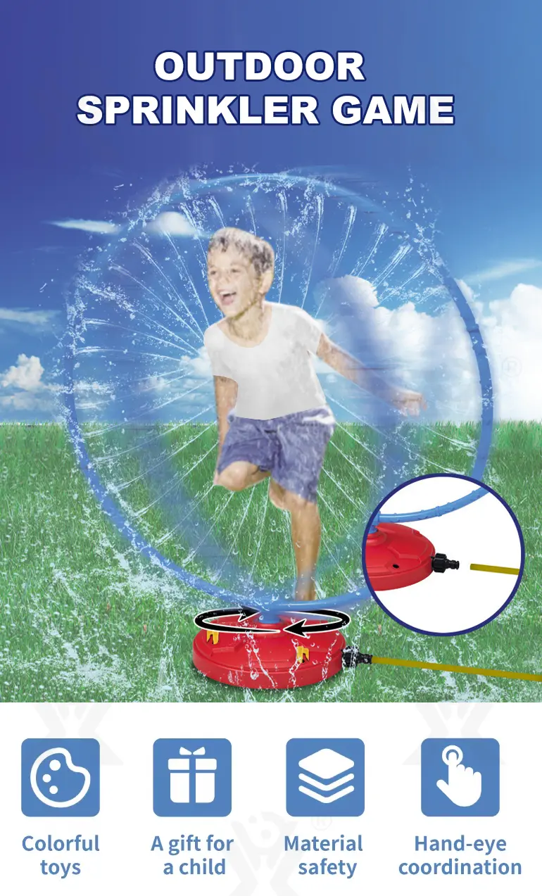 Rotating Water Sprinkler Toy (TB-4540902) — illustrated product details, panel 1