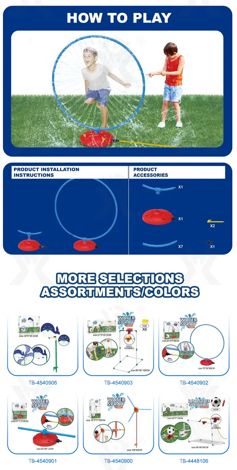 Rotating Water Sprinkler Toy (TB-4540902) — illustrated product details, panel 3