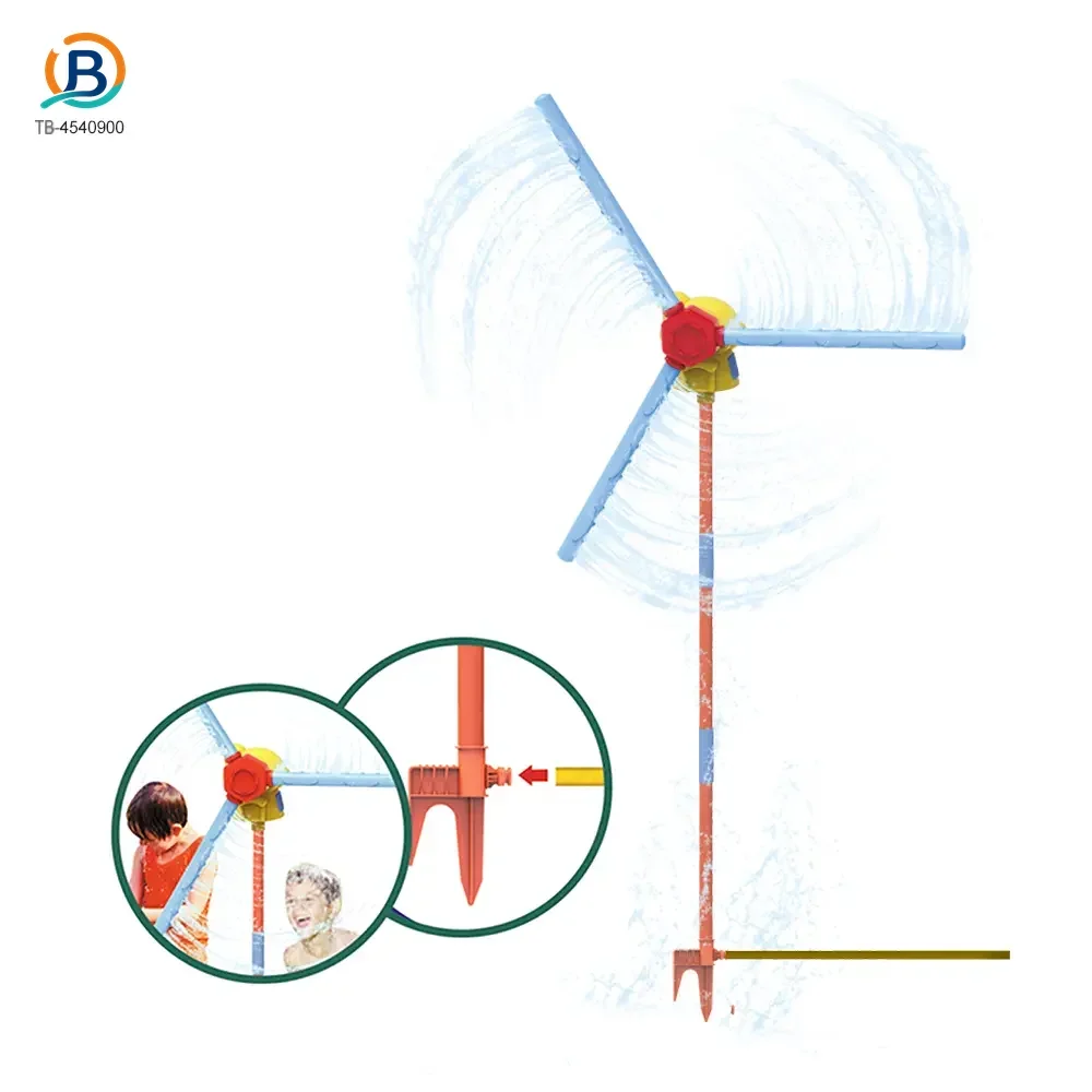 Windmill Water Sprinkler Toy, 360° Rotating Water Spray, Simple Hose Connection- Water Toys (TB-4540900) — product photograph 1